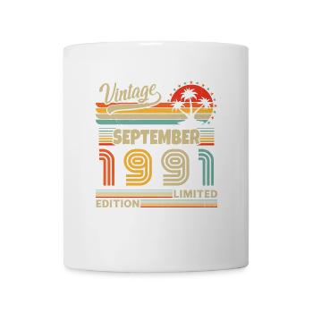 September 1991 Retro Vintage Geburtstagsgeschenk - Tasse - Weiß - Vorne