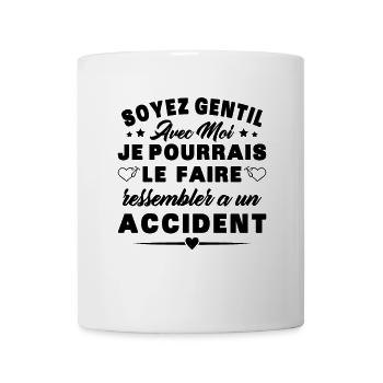 Infirmiere Soyez Gentil Avec Moi Humour Infirmière - Mug blanc - blanc - Devant