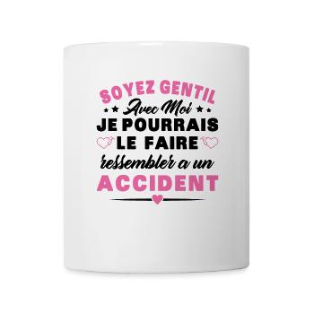 Infirmiere Soyez Gentil Avec Moi Humour Infirmière - Mug blanc - blanc - Devant