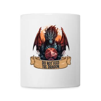 Do Not Feed The Dragon Fantasy RPG Shirt - Mug - white - Front