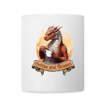 Coffee And Dragon Fantasy LARP RPG Shirt - Mug - white - Front