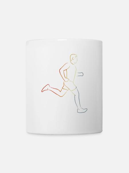 Lustiger Läufer Junge - Tasse - Weiß