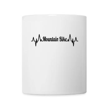 Mountain Bike ECG Heart Line - Mug - white - Front