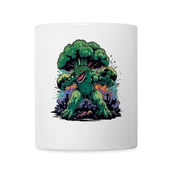 Brokkozilla monstre géant de brocoli - Mug blanc - blanc - Devant