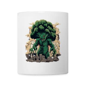 Géant Brocoli Monster Japon Kaiju Légumes - Mug blanc - blanc - Devant