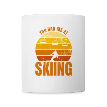 Tu m’as eu au ski - Mug blanc - blanc - Devant
