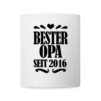 Bester Opa seit 2016 - Opa Geschenkidee - Tasse - Weiß - Vorne