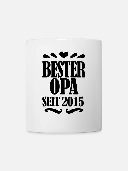 Bester Opa seit 2015 - Opa Geschenkidee - Tasse - Weiß