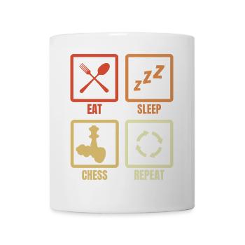 Eat Sleep Chess Repeat - Mug - white - Front