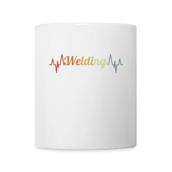 Palpitations cardiaques de soudeur vintage - Mug blanc - blanc - Devant