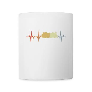 Vintage locomotive heart palpitations - Mug - white - Front