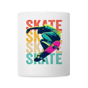 Skateboarding Schlittschuh - Tasse - Weiß - Vorne