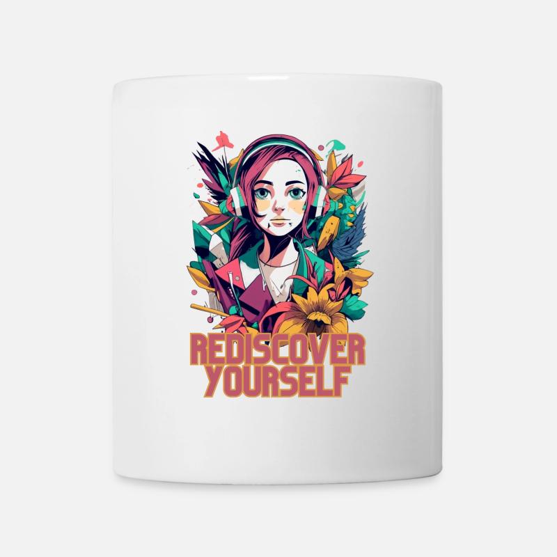 Rediscover Yourself- Trendy Aesthetic Graphic - Mug - white