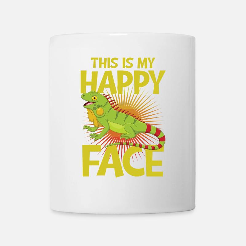 This is my happy face iguana - Tasse - Weiß