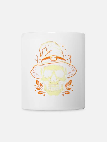 Totenkopf im Hut - Tasse - Weiß