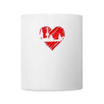 Regensburg Skyline Herzschlag Liebe Regensburger - Tasse - Weiß - Vorne