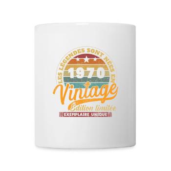 Vintage 1970 Cadeau D'anniversaire - Mug blanc - blanc - Devant