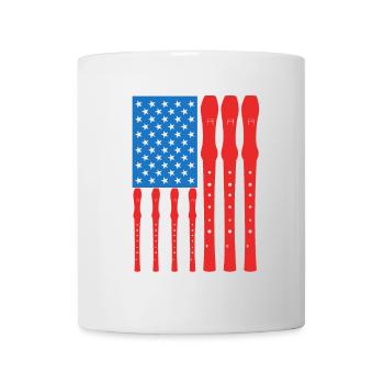 Patriotischer US Flötenspieler - Tasse - Weiß - Vorne