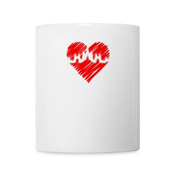 Budapest Skyline Heartbeat Hongrie Coeur Budapester - Mug blanc - blanc - Devant
