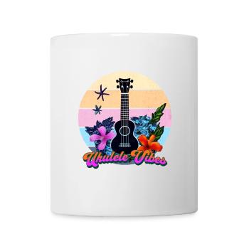 Ukulele Vibes Retro Tropic Circle - Tasse - Weiß - Vorne