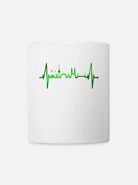 Bremen Skyline Bremer Herzschlag Fan Herz Liebe - Tasse - Weiß