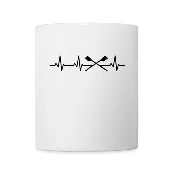 Ligne de cœur de gouvernail - Mug blanc - blanc - Devant