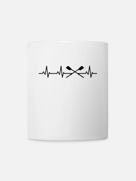 Ruder Herzlinie - Tasse - Weiß
