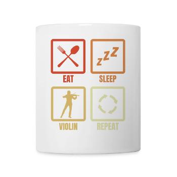Eat Sleep Violin Repeat - Mug - white - Front