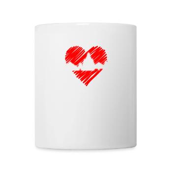 Dresde Skyline Heartbeat Dresde Heart Love Fan - Mug blanc - blanc - Devant
