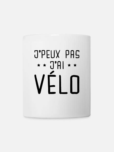 Je Peux Pas J Ai Vélo - Mug blanc - blanc