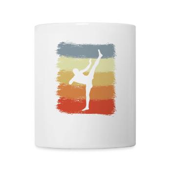 Vintage Kickboxer Zeichnung - Tasse - Weiß - Vorne