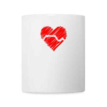 Cape Town Skyline Heartbeat South Africa Table Mountain - Mug - white - Front