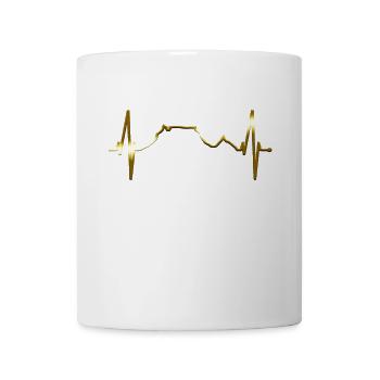 Cape Town Skyline Heartbeat South Africa Table Mountain - Mug - white - Front