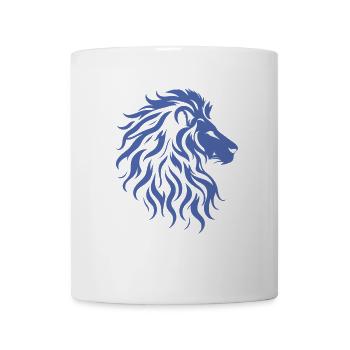 Silhouette majestueuse de tête de lion - Mug blanc - blanc - Devant