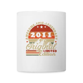 2011 Vintage Retro Cadeau D’anniversaire - Mug blanc - blanc - Devant