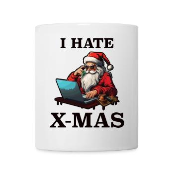 Tech-Weihnachtsmann hasst Weihnachten - Tasse - Weiß - Vorne