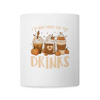 Je suis juste là pour boire un verre - Party Alcohol - Mug blanc - blanc - Devant