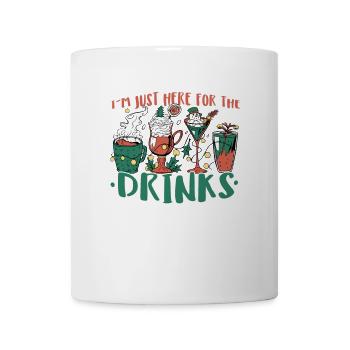 Je suis juste là pour boire un verre - Party Alcohol - Mug blanc - blanc - Devant