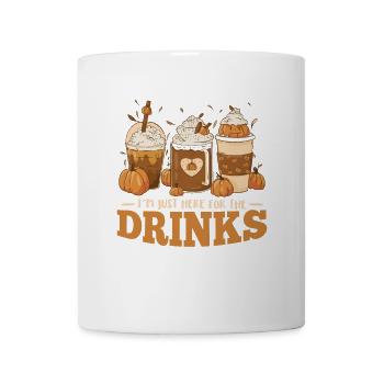 Je suis juste là pour boire un verre - Party Alcohol - Mug blanc - blanc - Devant