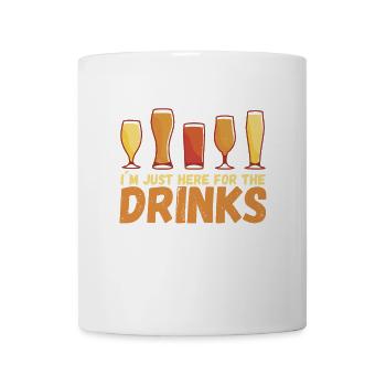 Je suis juste là pour boire un verre - Party Alcohol - Mug blanc - blanc - Devant