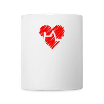 Florenz Skyline Italien Herzschlag I Love Firenze - Tasse - Weiß - Vorne