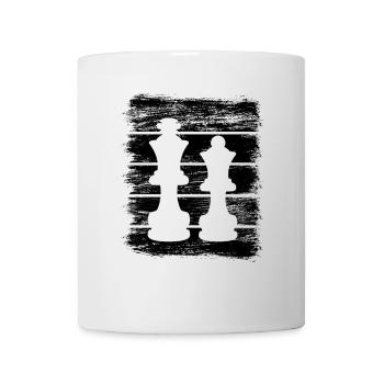Reine et Roi des échecs - Mug blanc - blanc - Devant