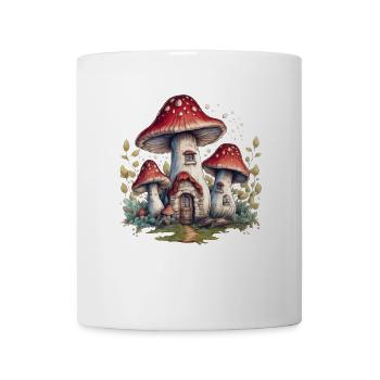 Aesthetic Cottagecore Goblincore, Fliegenpilz Pilz - Tasse - Weiß - Vorne