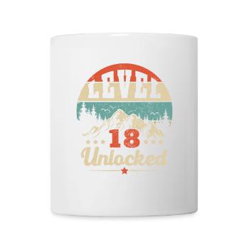 Level 18 freigeschaltet - Gamer - Geburtstag - Geschenk - Tasse - Weiß - Vorne