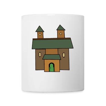Château, Moyen Âge, Chevaliers, Château, Conte de fées, Forteresse - Mug blanc - blanc - Devant