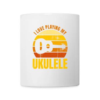 Motivierender Ukulele Spruch - Tasse - Weiß - Vorne