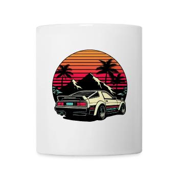 JDM-Auto Japanische Retro-Autorenn-Drift-Legende - Tasse - Weiß - Vorne