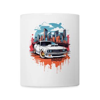 Tuning Auto, Motorsport - Tasse - Weiß - Vorne
