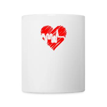 Münster Skyline Heartbeat Heart Love Love Münster - Mug blanc - blanc - Devant