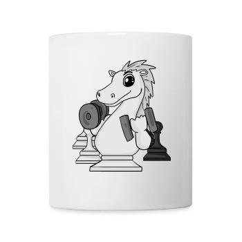 Schach Schachspieler Fitness - Tasse - Weiß - Vorne